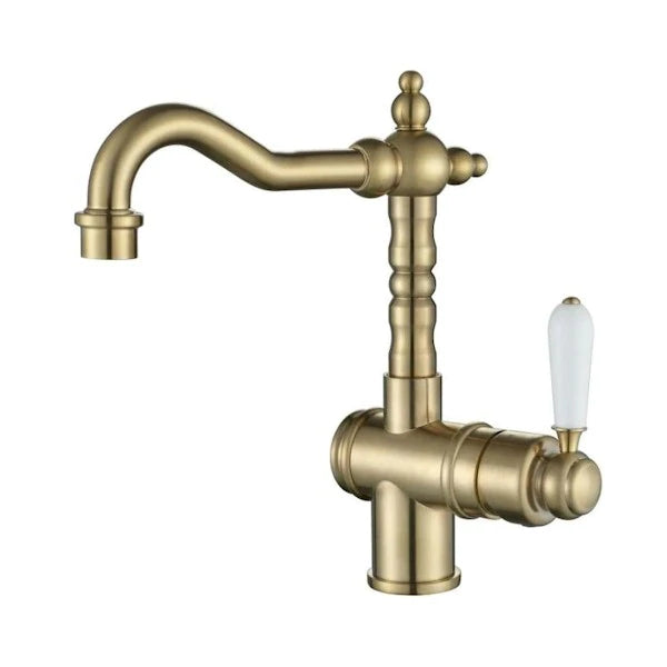 Modern National Bordeaux High Rise Basin Mixer Brushed Bronze