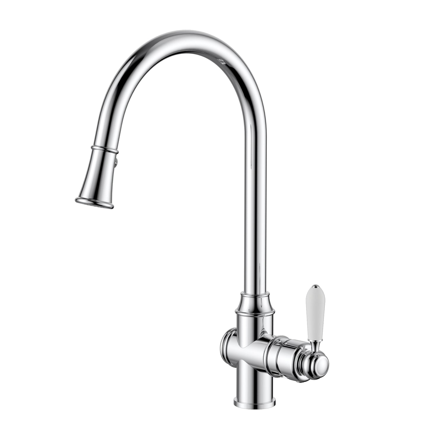 Modern National Bordeaux Traditional Chrome Pull Out Kitchen Sink Mixer