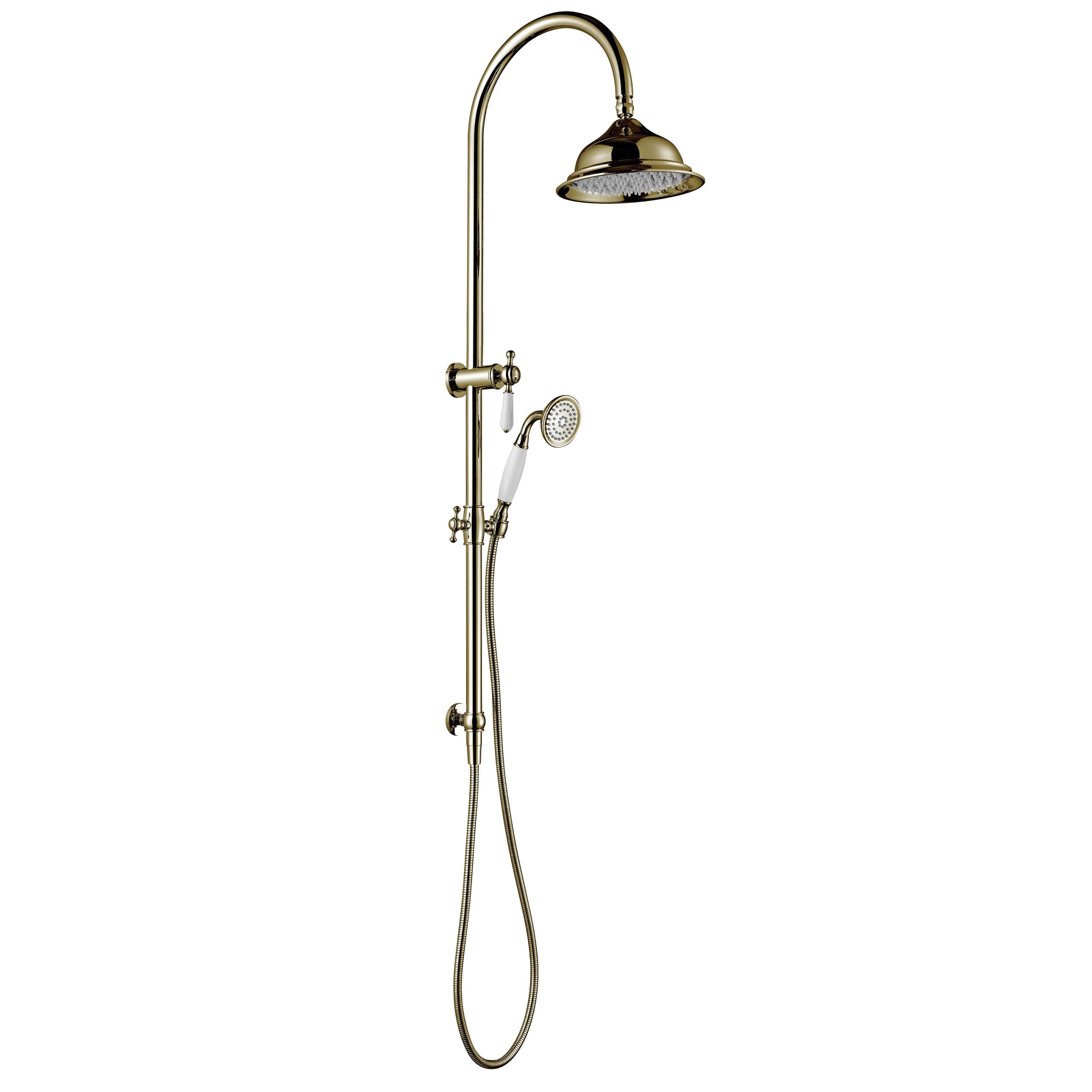 Modern National Bordeaux Twin Shower System Brushed Bronze