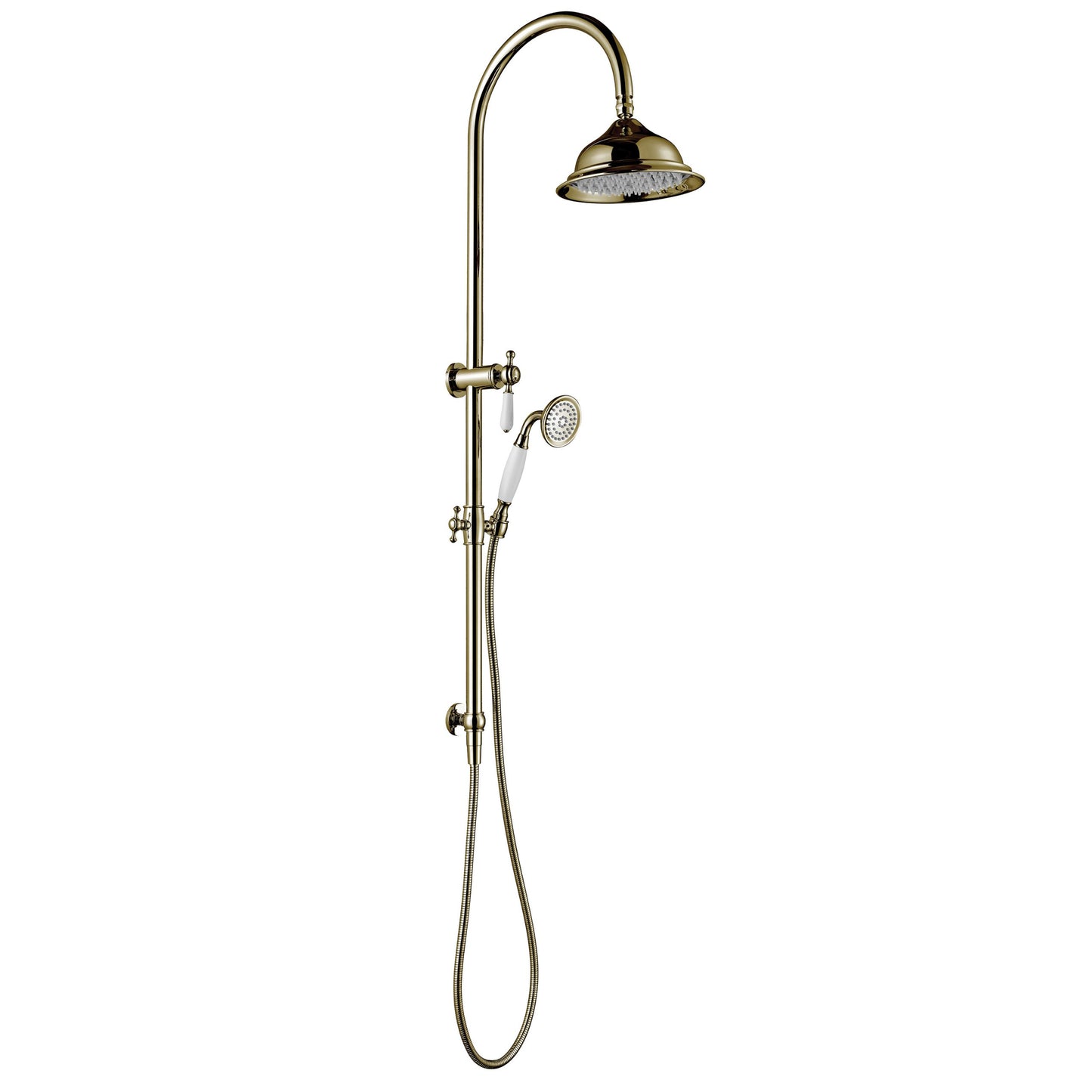 Modern National Bordeaux Twin Shower System Brushed Bronze