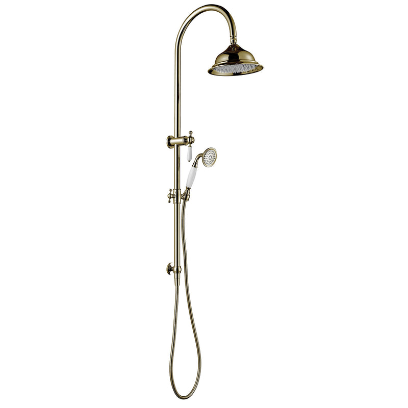 Modern National Bordeaux Twin Shower System Brushed Bronze