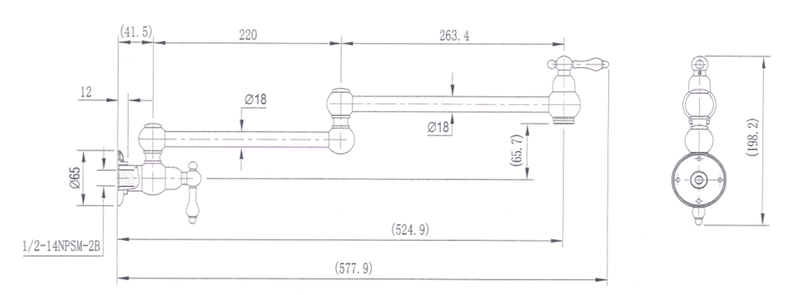 Modern National Bordeaux Cold Water Kitchen Pot Filler Warm Brushed Nickel