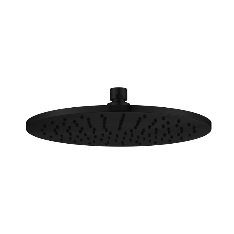 Modern National 250mm Brass Round Shower Head - Matte Black — BAR250BK