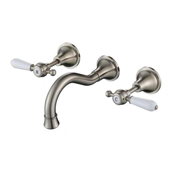 Modern National Bordeaux Wall Bath Set - Warm Brushed Nickel