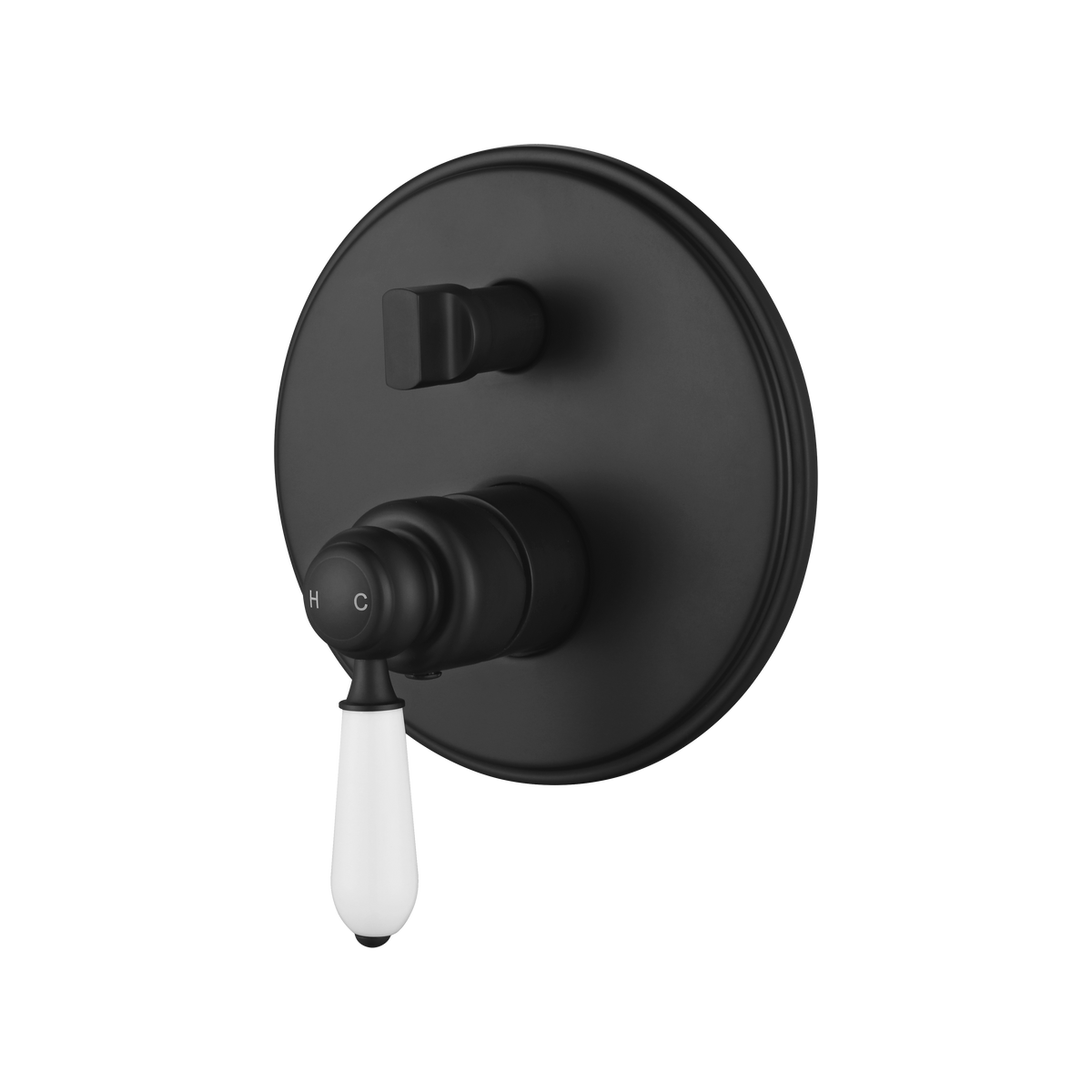 Modern National Bordeaux Shower Diverter Mixer - Matte Black — BOR009BK