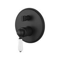 Modern National Bordeaux Shower Diverter Mixer - Matte Black — BOR009BK