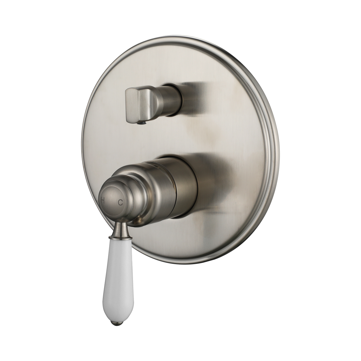 Modern National Bordeaux Shower Diverter Mixer - Warm Brushed Nickel — BOR009BN