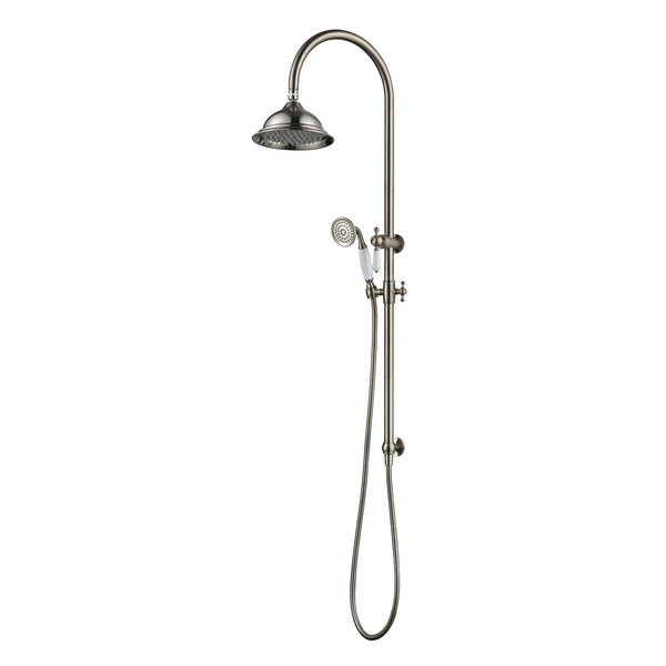 Modern National Bordeaux Twin Shower System - Warm Brushed Nickel