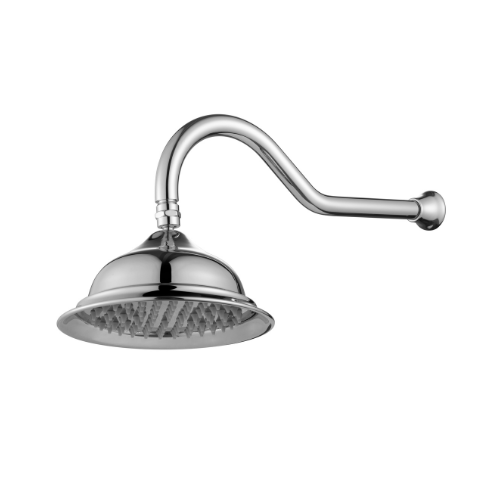 Modern National Bordeaux Shower Head and Arm Set - Chrome