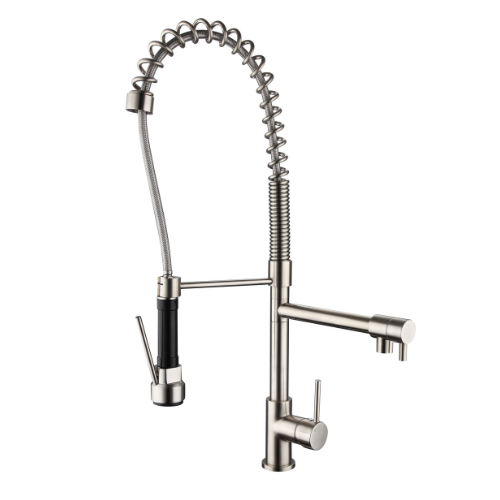 Modern National Halo Spring Multi-Function Kitchen Mixer - Warm Brushed Nickel — K0044BN