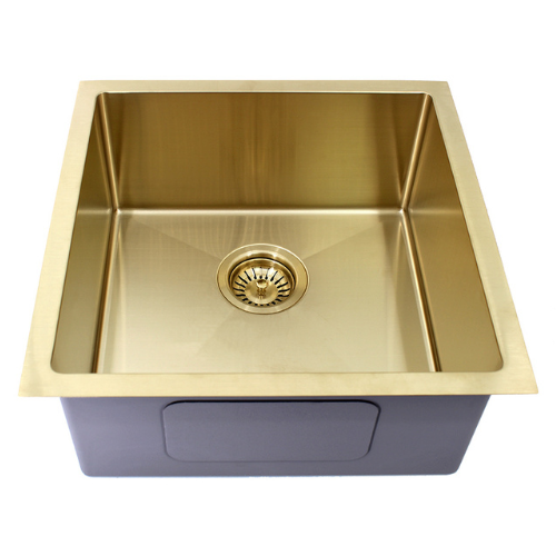 Modern National 450 x 450 x 200mm Handmade Gold Single Bowl Sink 1.2mm Stainless