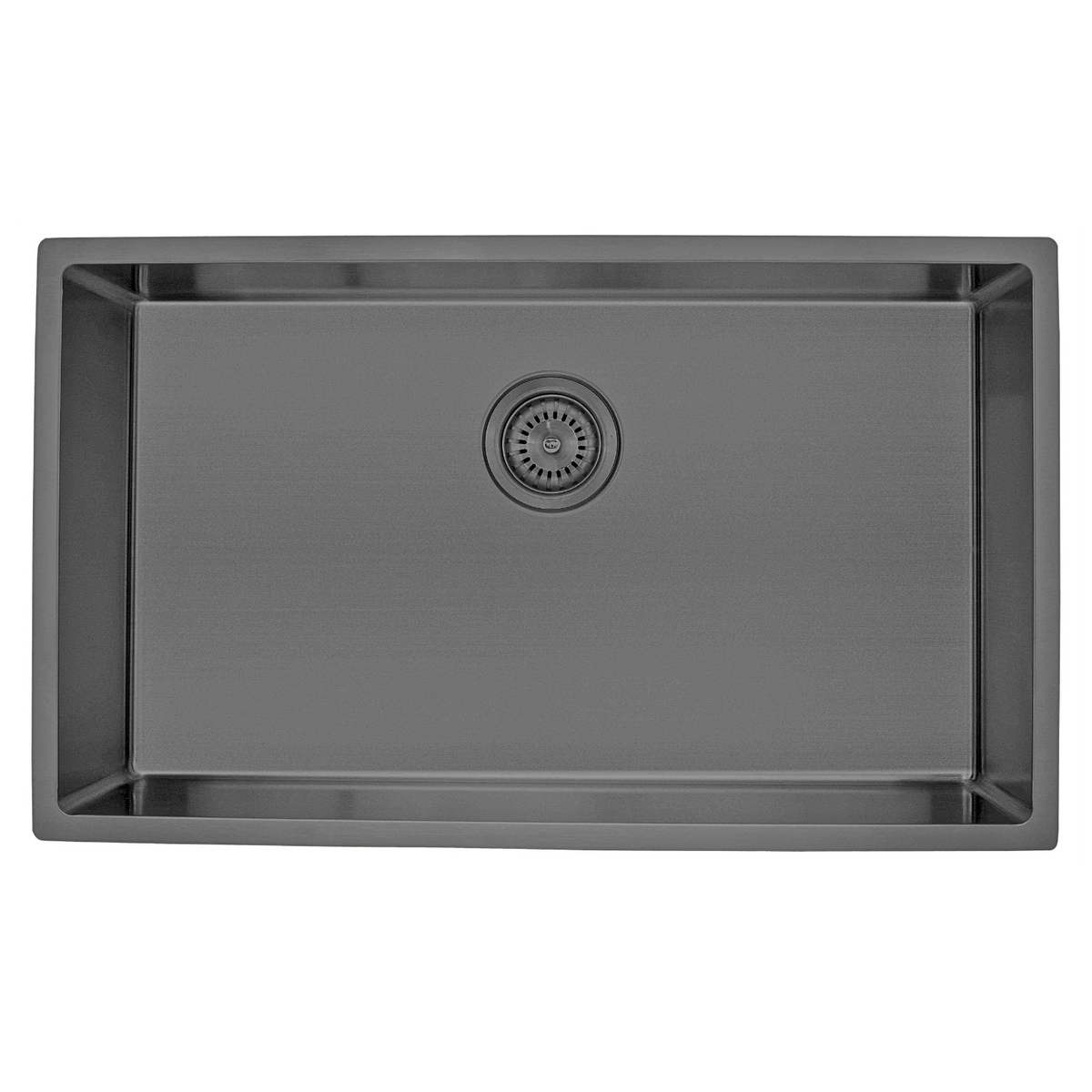 Modern National Coloured Single Bowl Sink 66L - Gunmetal — M-S212GM