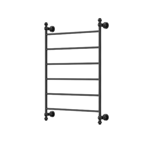 Modern National Medoc Federation Classic 6 Bar Heated Towel Rail - Matte Black