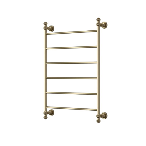 Modern National Medoc Federation Classic 6 Bar Heated Towel Rail - Brushed Gold