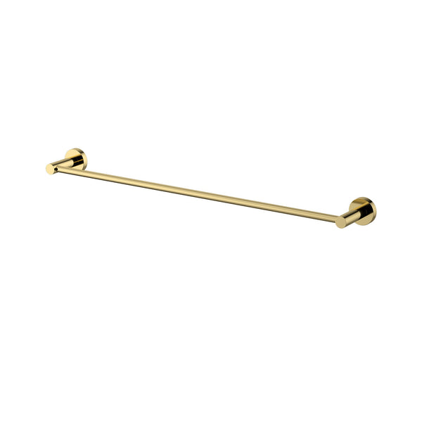 Modern National Mirage 600mm Single Towel Rail - Polished Gold (Polished Brass)