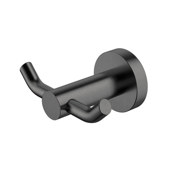 Modern National Mirage Double Robe Hook - Gunmetal