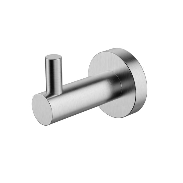 Modern National Mirage Single Robe Hook - Brushed Chrome