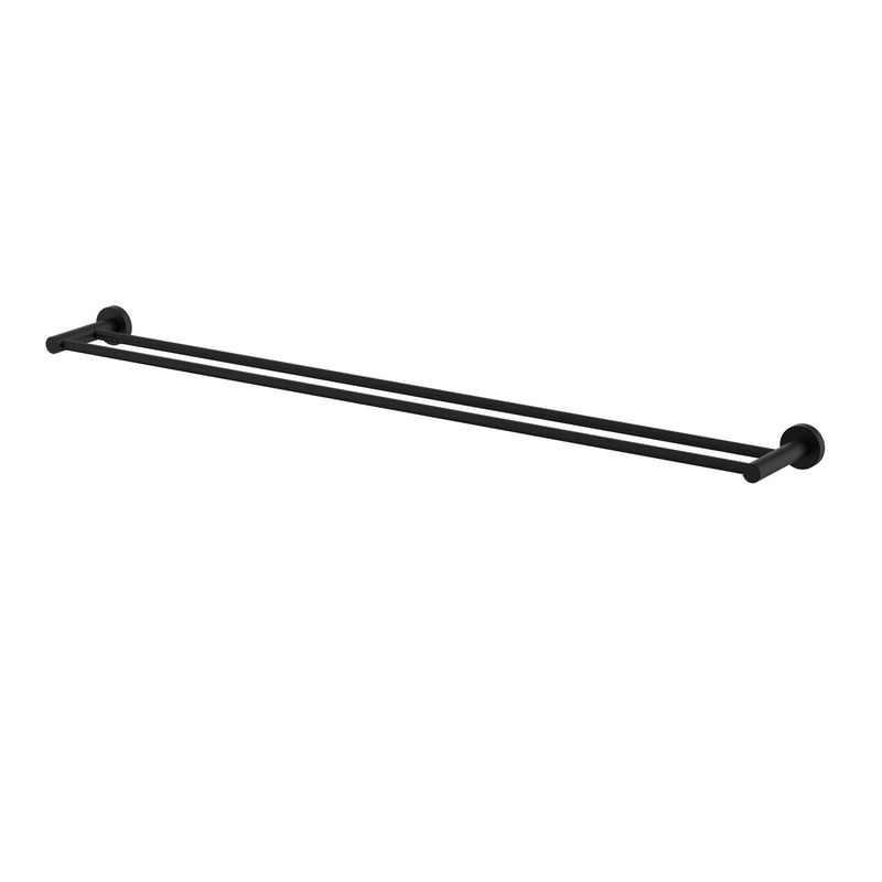 Modern National Mirage 900mm Double Towel Rail - Matte Black — MIR80BK