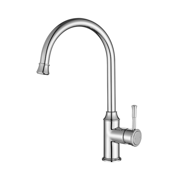 Modern National Montpellier Goose Neck Kitchen Mixer - Chrome