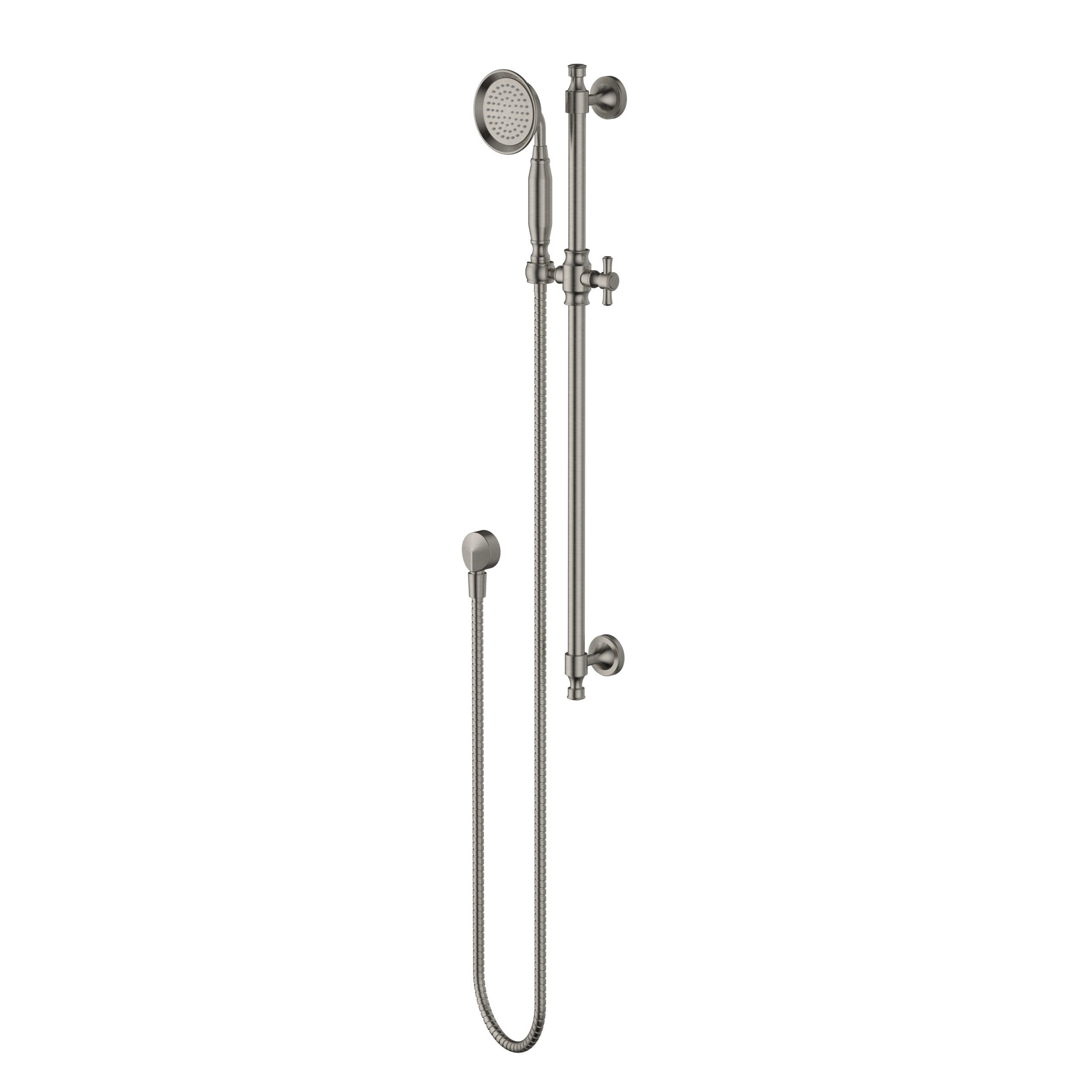 Modern National Montpellier Rail Shower - Warm Brushed Nickel — MON014BN