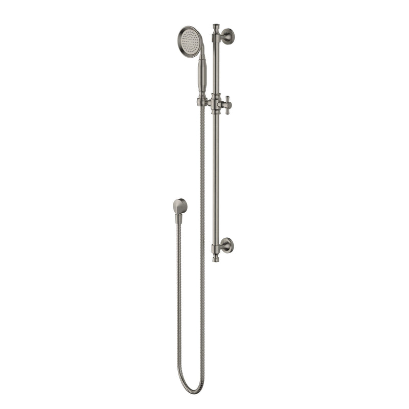 Modern National Montpellier Rail Shower - Warm Brushed Nickel — MON014BN