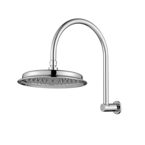 Modern National Montpellier Shower Arm and Rose - Chrome