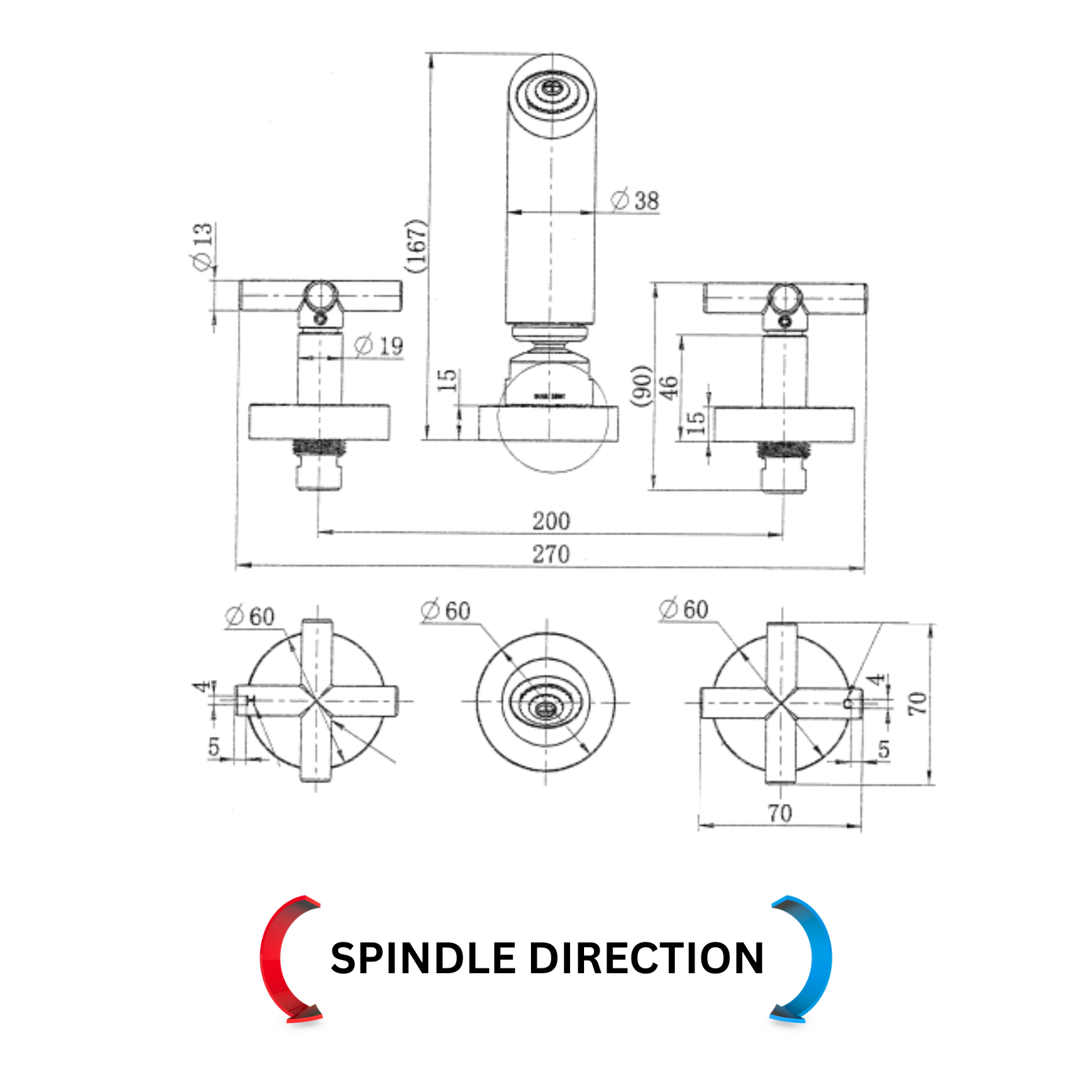 Modern National Ryker Shower Set 1/4 Turn — measurement drawing (RYK008-Line-Drawing-Spindle-Direction-1.png)