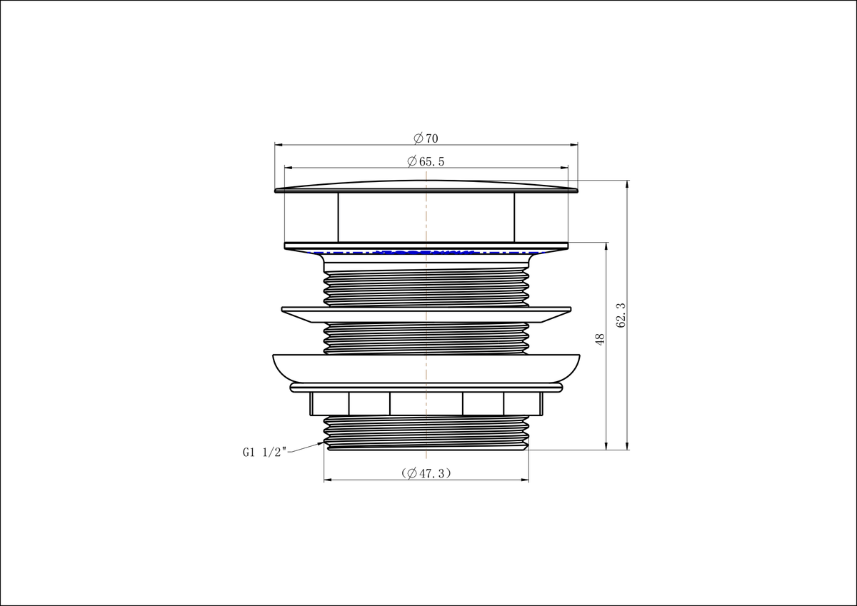 Modern National Pop-Up Waste 40mm For Bath — measurement drawing (P40BATH-91048W-06-LINE-DRAWING.png)