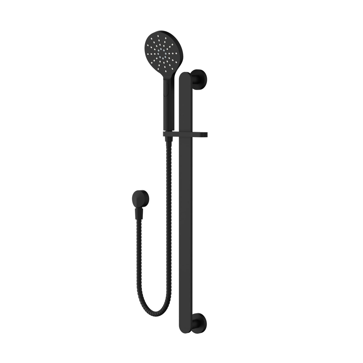 Modern National Nova Shower on Rail - Matte Black — NVA014BK