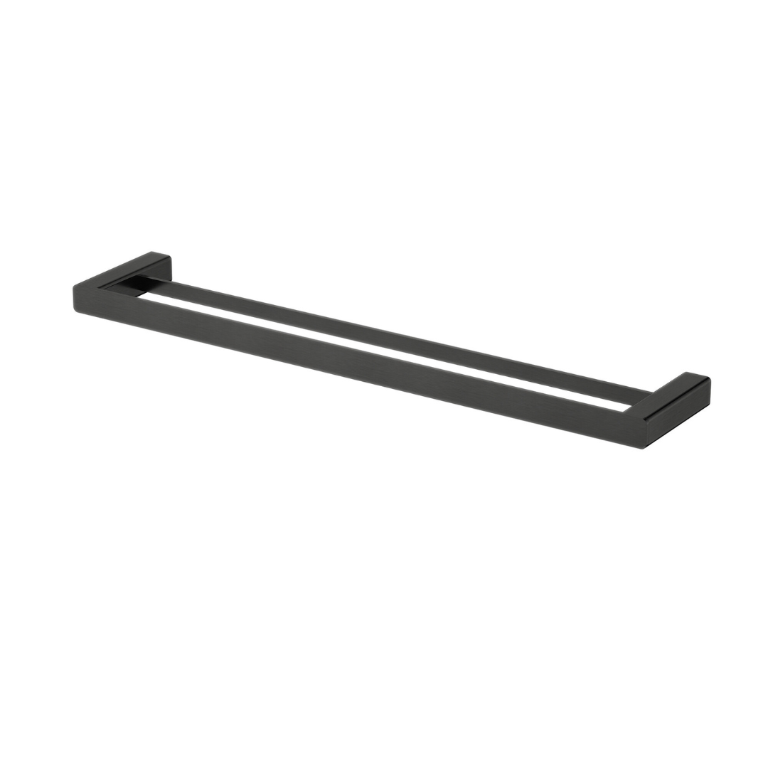 Modern National Nova 600mm Double Towel Rail - Matte Black — NVA48BK