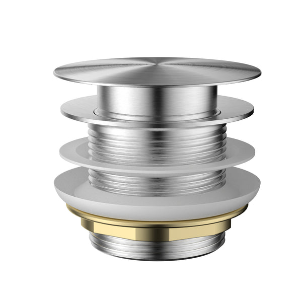 Modern National Pop-Up Waste 40mm For Bath - Brushed Chrome