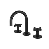 Modern National Cross Handle Ryker Basin Set 1/4 Turn - Matte Black — RYK001BK