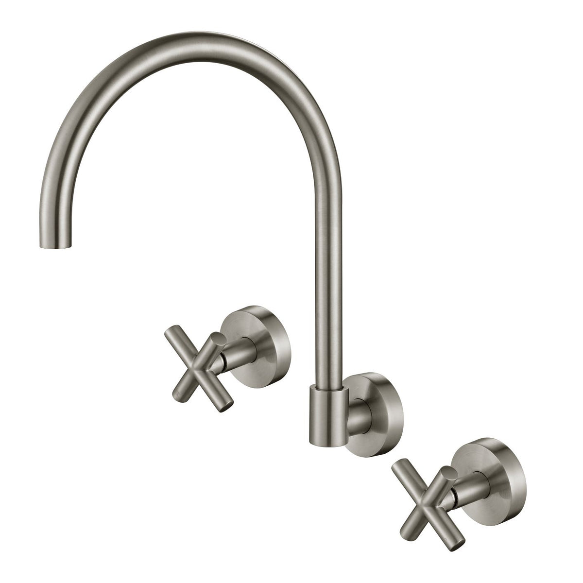 Modern National Ryker Wall Sink Set 1/4 Turn - Warm Brushed Nickel — RYK007BN