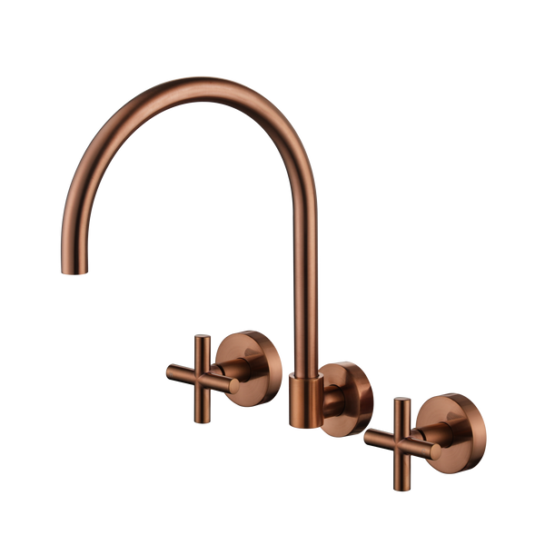 Modern National Ryker Wall Sink Set 1/4 Turn - Champagne