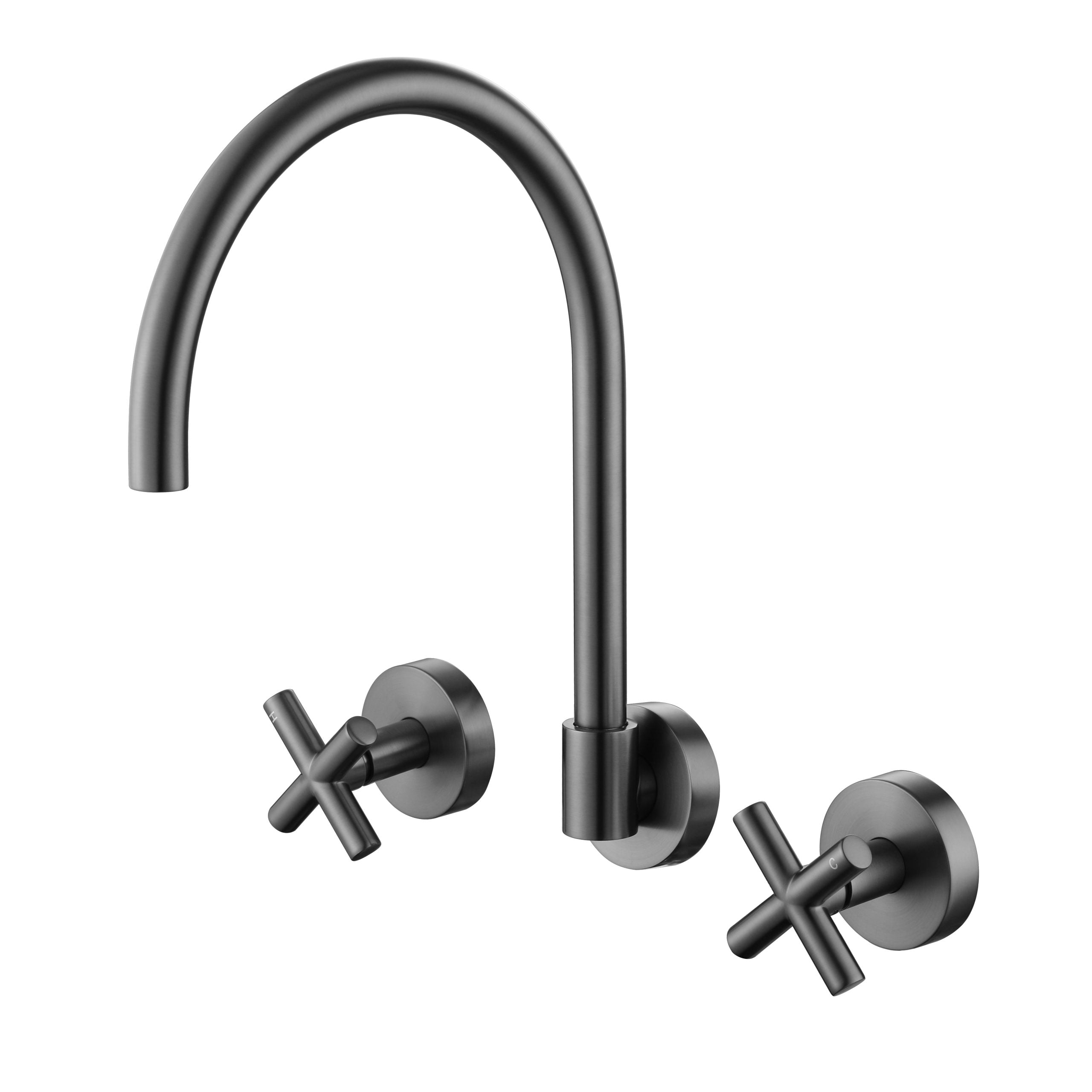Modern National Ryker Wall Sink Set 1/4 Turn - Gunmetal — RYK007GM
