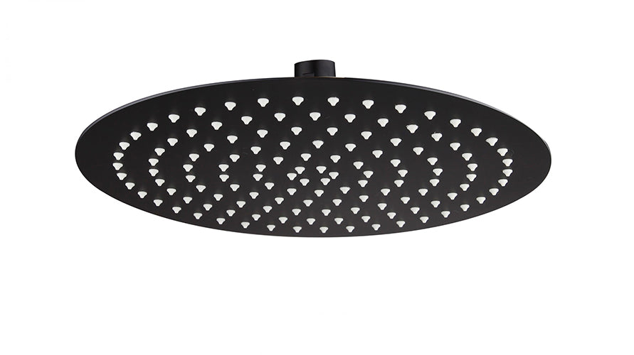Modern National 300mm Stainless Steel Round Shower Head - Matte Black — SSR300BK
