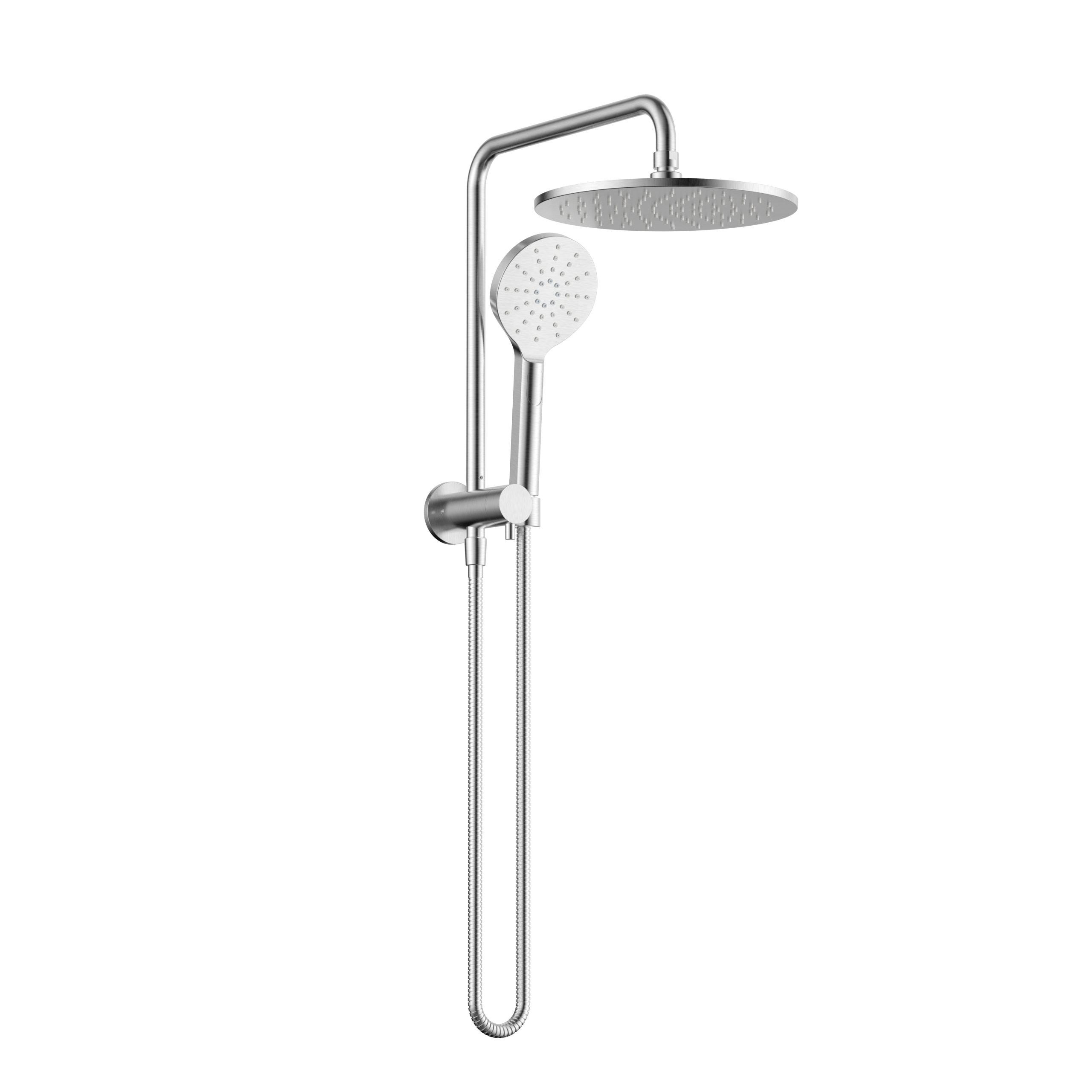 Modern National Star Compact Half 2-in-1 Shower Column Set - Brushed Chrome — STR013-CBC