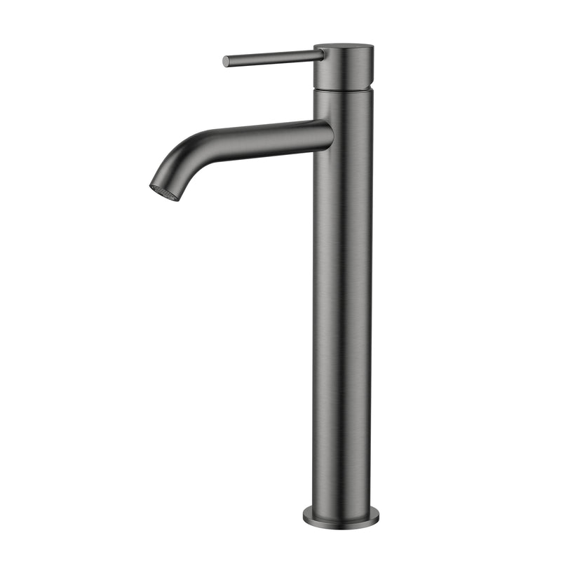 Modern National Star Mini Tall Basin Mixer Curved Spout - Gunmetal — STRM002-1GM