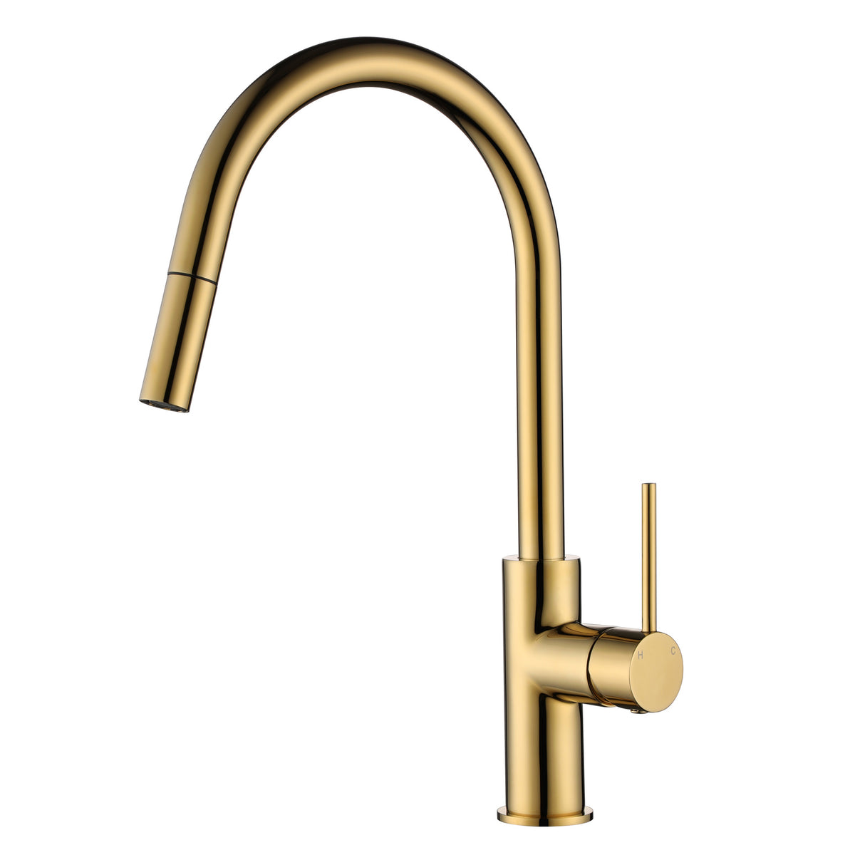 Modern National Star Mini Pull-Out Kitchen Mixer - Polished Gold (Polished Brass) — STRM005PB
