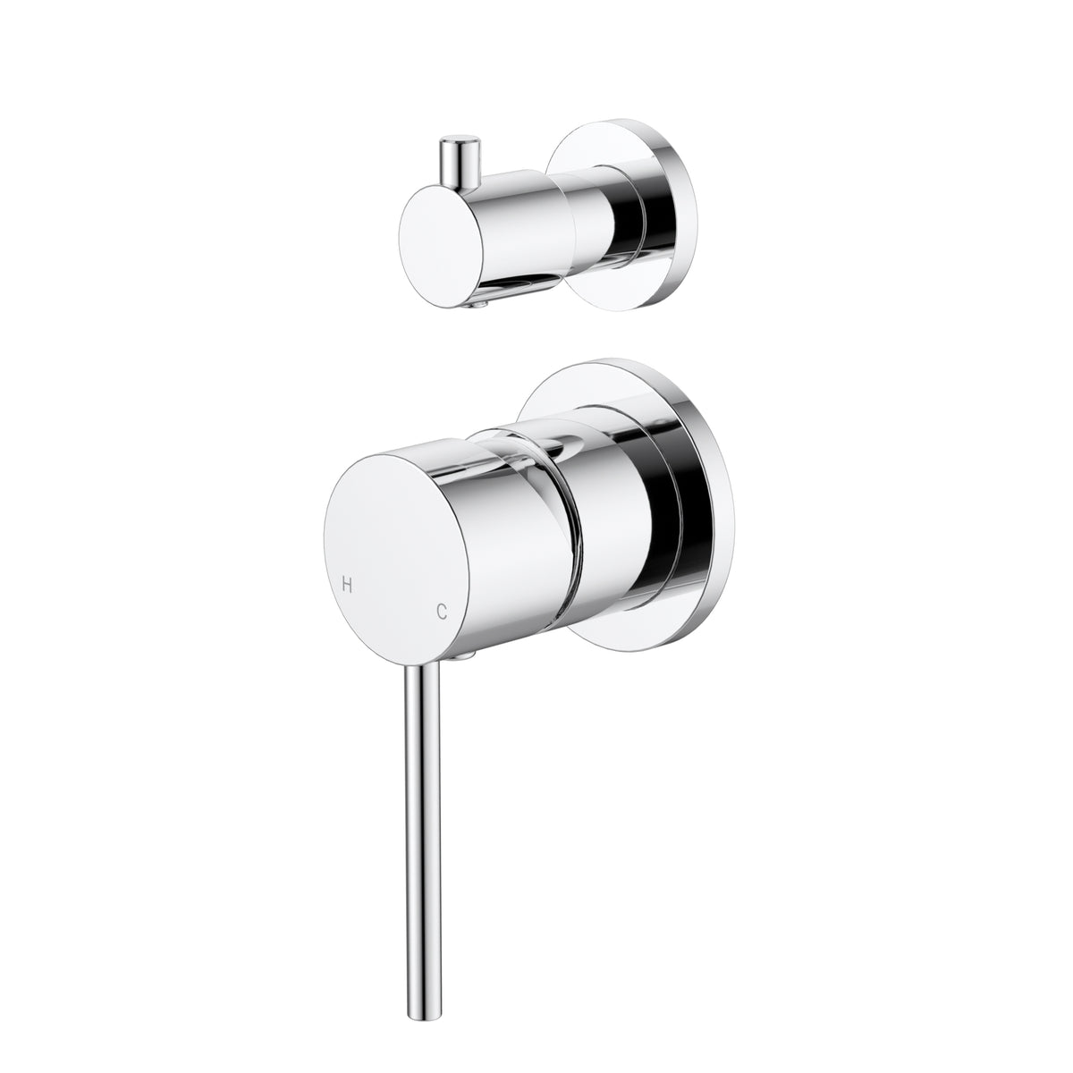 Modern National Star Mini Shower Diverter Mixer Small Backplate - Chrome — STRM009-1