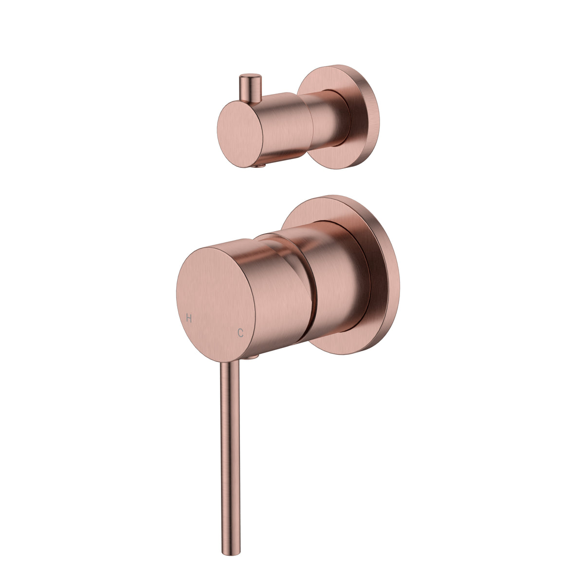 Modern National Star Mini Shower Diverter Mixer Small Backplate - Champagne — STRM009-1CM