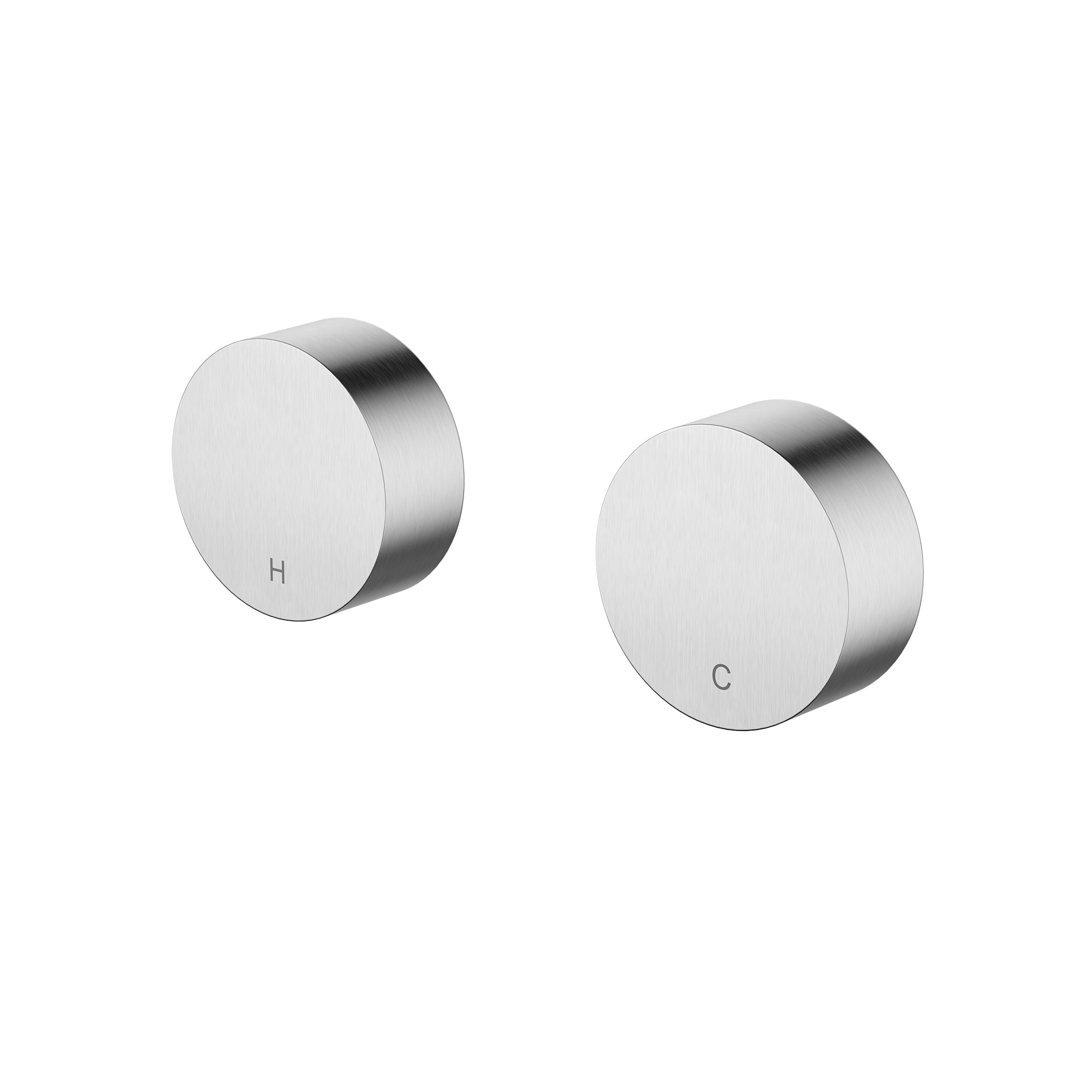 Modern National Star Mini Round Wall Top Assemblies - Brushed Chrome — STRM017-1BC