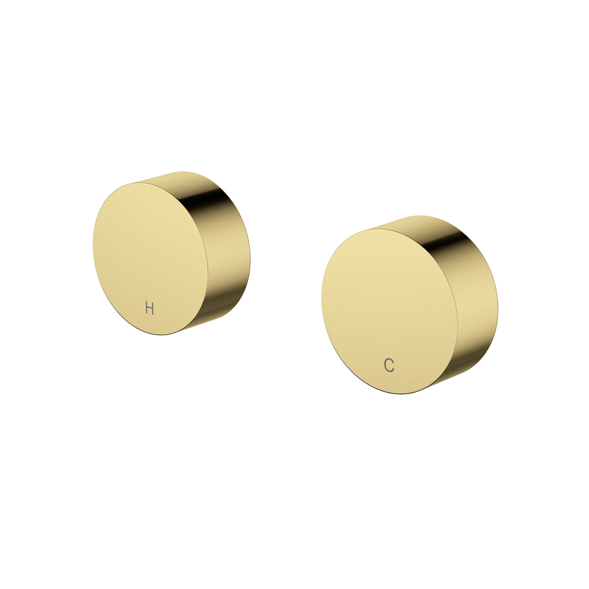 Modern National Star Mini Round Wall Top Assemblies - Polished Gold (Polished Brass) — STRM017-1PB