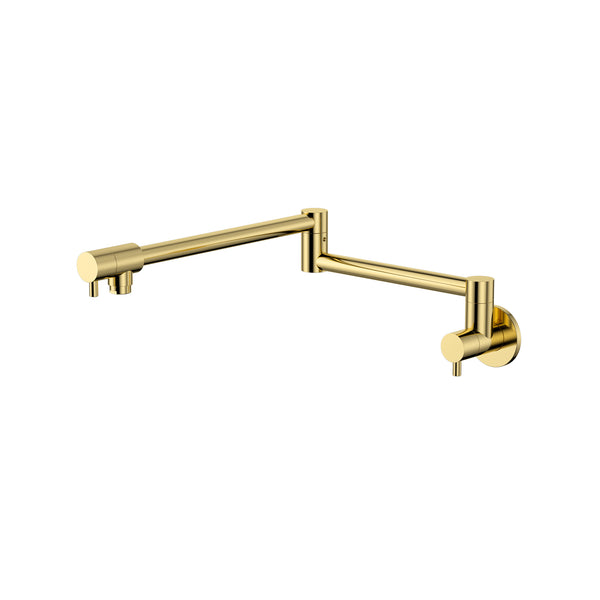 Modern National Star Mini Kitchen Pot Filler - Polished Gold (Polished Brass)