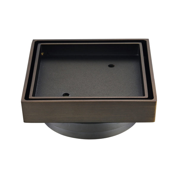 Modern National Star Mini 95mm Tile Insert Floor Waste - Antique Brass
