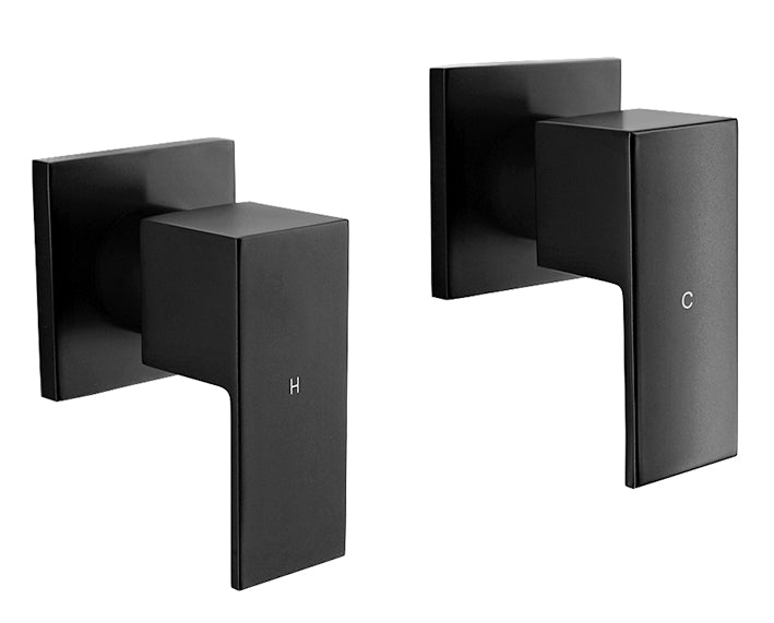 Modern National Square Wall Top Assemblies Quarter Turn - Matte Black — WTS017-4BK