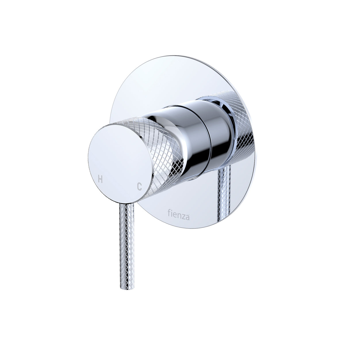 Fienza Axle Wall Mixer, Large Round Plate - Chrome