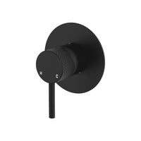 Fienza Axle Wall Mixer, Large Round Plate - Matte Black