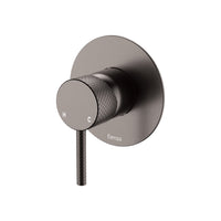 Fienza Axle Wall Mixer, Large Round Plate - Gunmetal