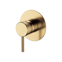 Fienza Axle Wall Mixer, Large Round Plate - Brushed Gold (Urban Brass)
